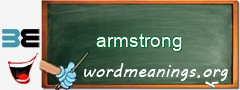 WordMeaning blackboard for armstrong